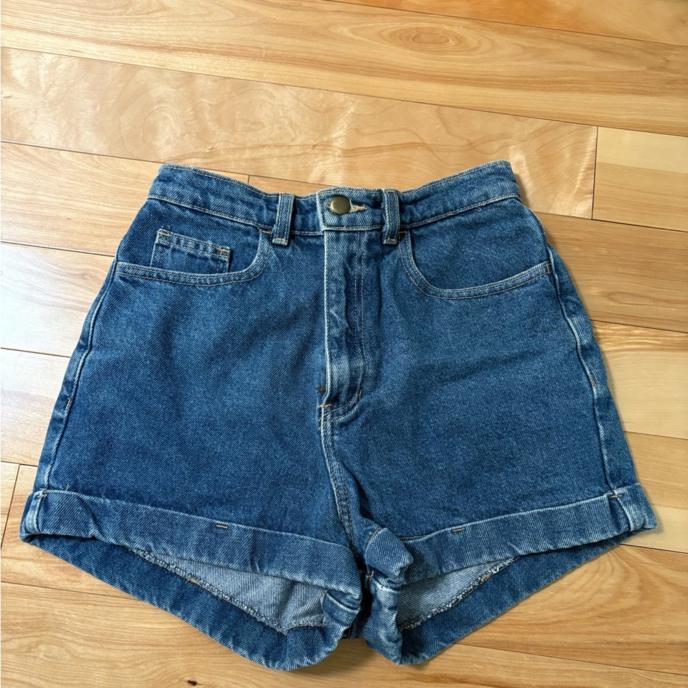 american apparel denim shorts